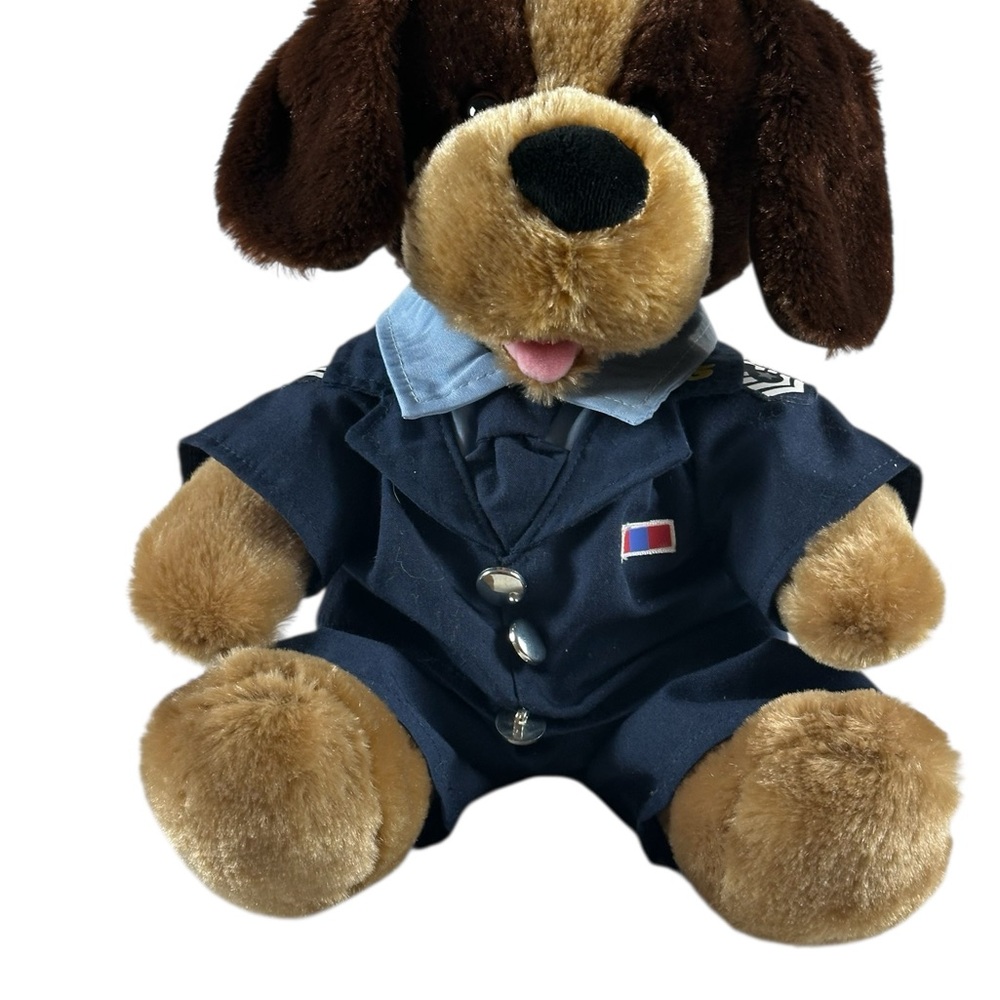 Build A Bear Workshop Dog Plush in  USA Airforce Uniform SZ 15”